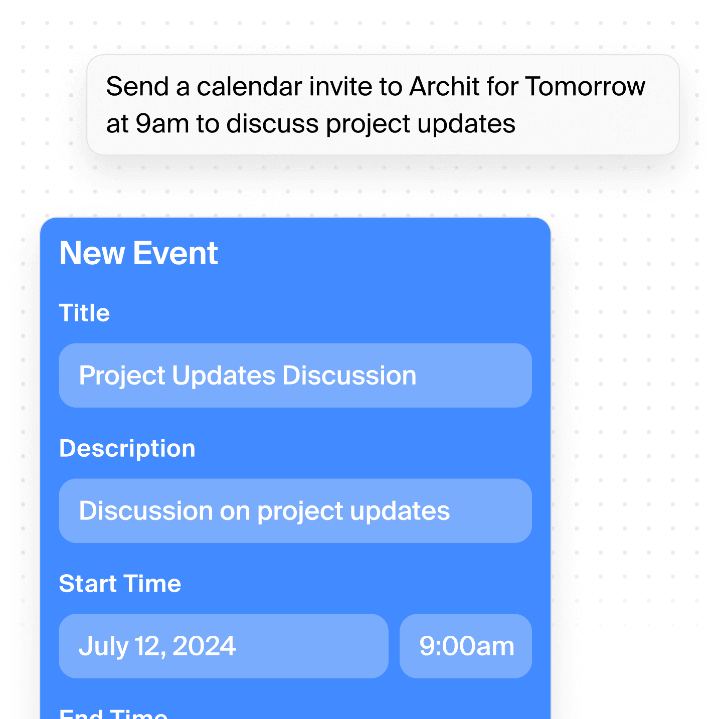 Send Calendar Invites. Stamp's Agent can create or modify events on your calendar.