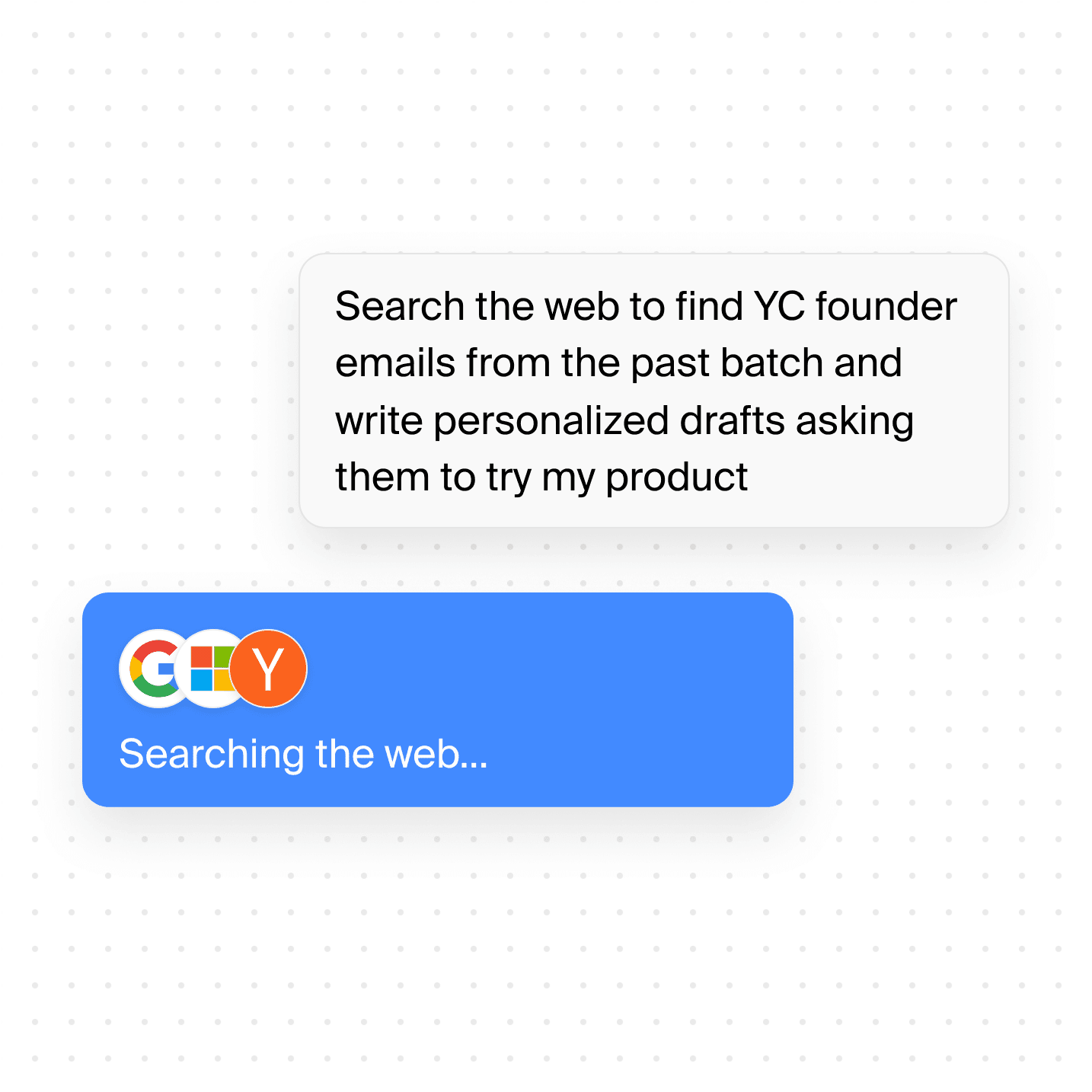 Search the Web. Stamp's Agent and Composer can search the web for additional context to incorporate into your conversation or drafts.